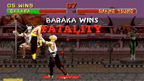 Mortal Kombat 2 arcade Baraka Gameplay Playthrough - YouTube