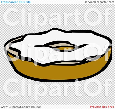 Clipart Bagel With Cream Cheese - Royalty Free Vector Illustration by ...