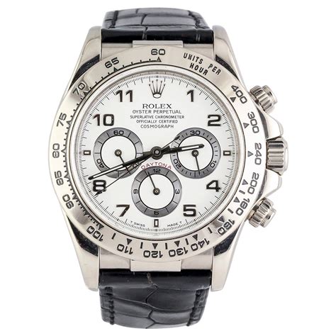 Rolex White Gold Daytona Chronograph Automatic Wristwatch For Sale at ...