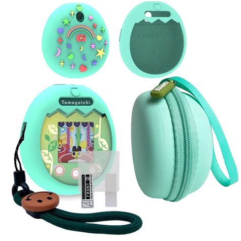 JCHPINE Hard Carrying Case and Silicone Cover Compatible with Tamagotchi Pix Interactive Virtual ...