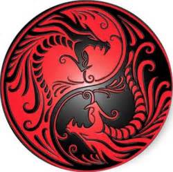 Red Ying Yang Dragons | Red dragon tattoo, Yin yang art, Dragon artwork