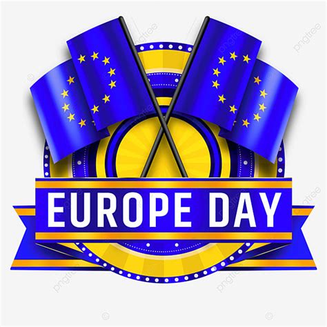 Flags Of Europe Hd Transparent, Europe Day Greeting Emblem Design With ...