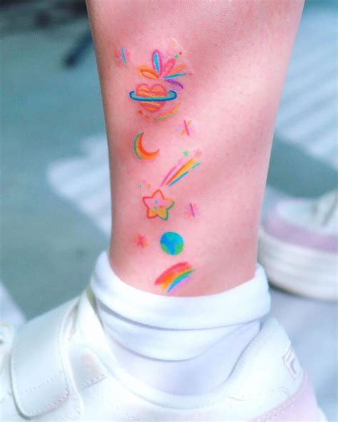 15 Colorful and Cute Kawaii Tattoo Ideas for Women - Mom's Got the Stuff