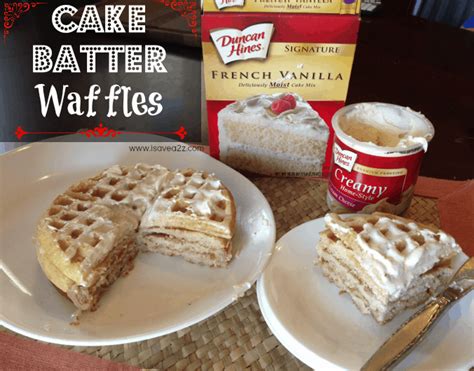 Cake Batter Waffles Recipe - iSaveA2Z.com