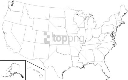 United States Map Outline PNG High-Quality Image