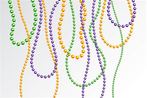 Free Vector | Realistic mardi gras beads