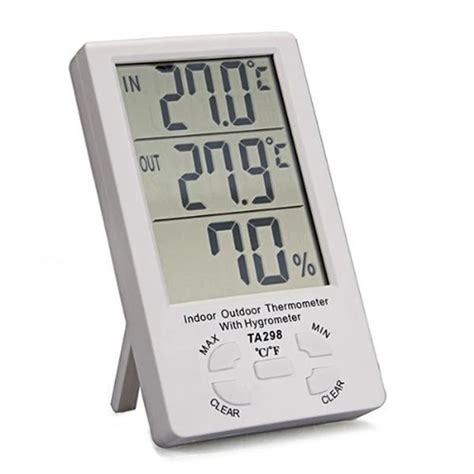 Thermometer Hygrometer Timber LCD Digital Hygrometer Humidity ...