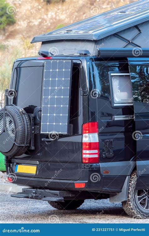 Camper van stock image. Image of solar, driving, auto - 231227751