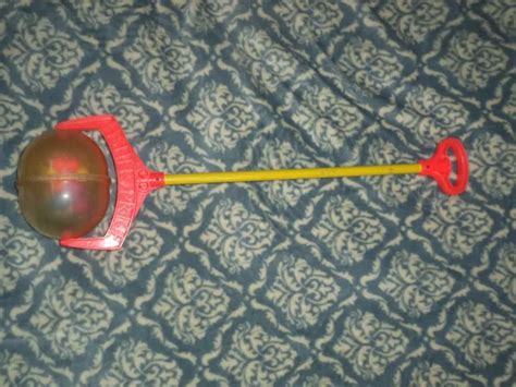 FISHER PRICE RATTLE Ball Popper Glitter Push Pull Stick Vintage 1960's ...