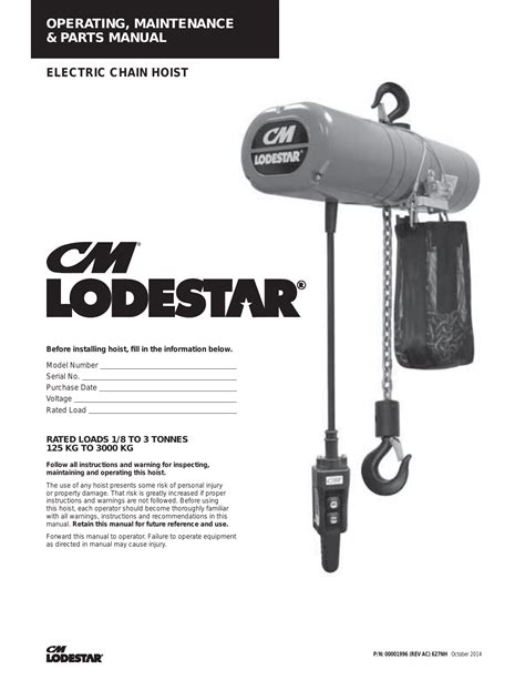 Cm Lodestar Hoist Wiring Diagram - Wiring Diagram