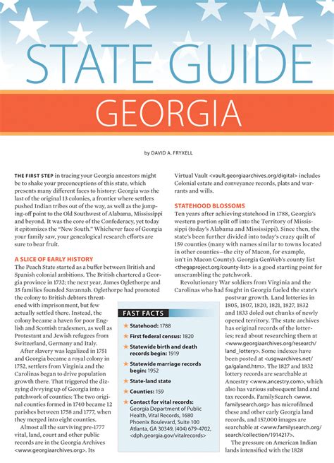 Georgia Research Guide Digital Download - Family Tree Magazine