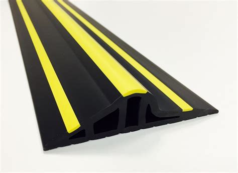 30mm Black / Yellow Rubber Garage Threshold Seal | JA Seals