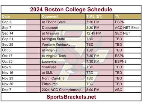 Boston College Football Schedule 2024 Tickets - Gipsy Kaitlin