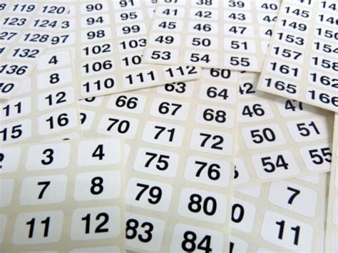 White 16x10mm Consecutive, Sequential Number Sequence Labels Numbering Stickers | eBay