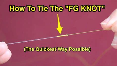 The FG Knot is a MUST KNOW for anglers who use braided line. This post shows the fastest ...