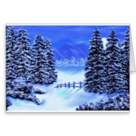 Sympathy card in blue mountain scene blue inside | Zazzle.com ...