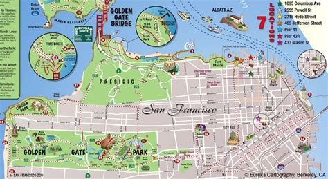 a map of san francisco with all the major attractions and places to go ...