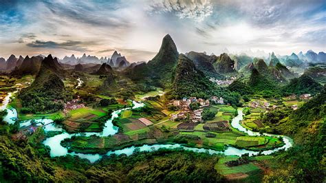 Free download | HD wallpaper: china, guangxi, guilin, li river, mountains, limestone, karst ...