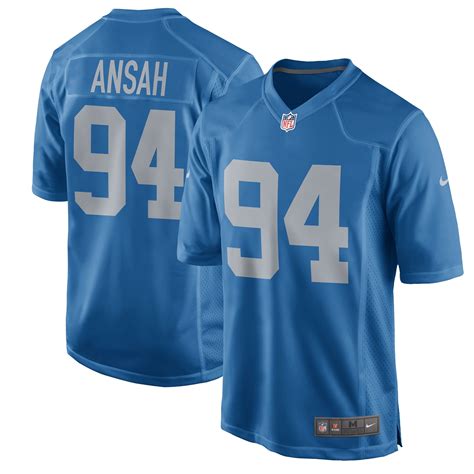 Ziggy Ansah Detroit Lions Nike Throwback Game Jersey - Blue - Walmart ...