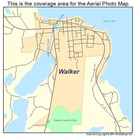 Aerial Photography Map of Walker, MN Minnesota