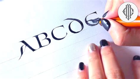 Artificial Uncial Alphabet Calligraphy A-Z (Broad Edge Nib) - YouTube