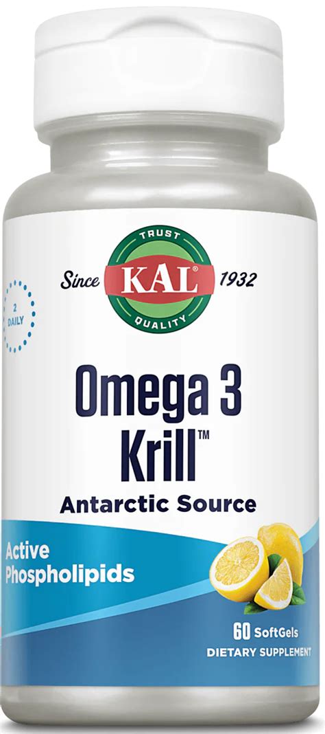 Buy Omega 3 Krill Oil 60 Sg 500mg lemon from KAL and Save Big at ...