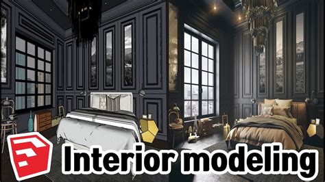 Interior modeling | Master bedroom | Sketchup tutorial for beginner - YouTube