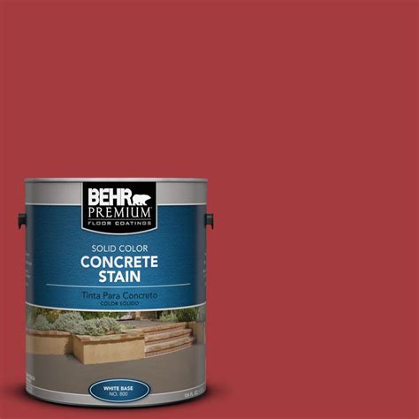 BEHR Premium 1 gal. #PFC-02 Brick Red Solid Color Concrete Stain-83001 ...