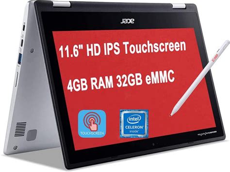 Acer Chromebook Spin 311 - Celeron N4020 · UHD Graphics 600 · 11.6”, HD (1366 x 768), IPS · 32GB ...