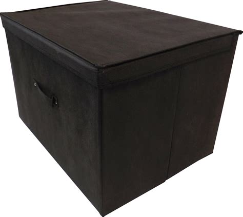 Neusu Heavy Duty Super Jumbo XXL Foldable Black Storage Box With Lid - 60cm x 45cm x 40cm (100 ...