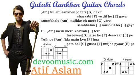 Gulabi Aankhen Easy Guitar Chords By Atif Aslam 00 - GUITAR KNOWLEDGE