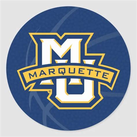 Marquette University Basketball Classic Round Sticker | Zazzle