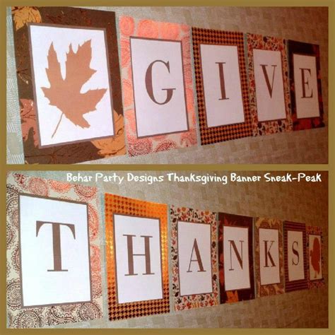 Custom Thanksgiving banner I made | Holiday crafts, Thanksgiving banner, Party design