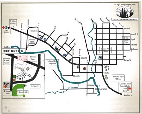 Dubois Town Map - Destination Dubois