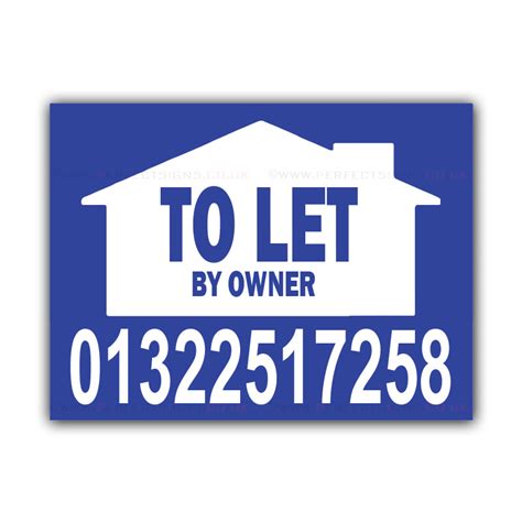 TO LET By Owner Correx Sign Board