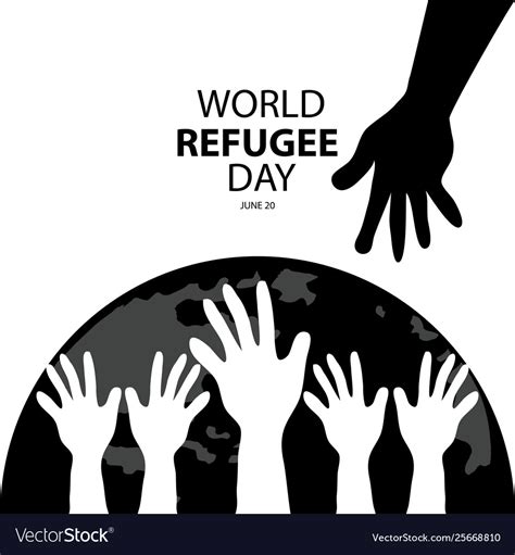 World refugee day poster design Royalty Free Vector Image