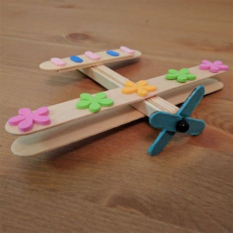 10 Easy Ideas of Popsicle Stick Crafts Your Kids Will Love | Airplane ...