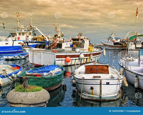 Collection of Italian Fishing Boats Stock Photo - Image of beauty, collection: 160453980