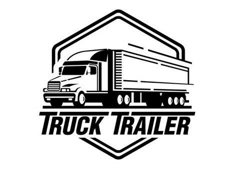 Premium Vector | Truck trailer logo illustration on white background | Logos de transportes ...