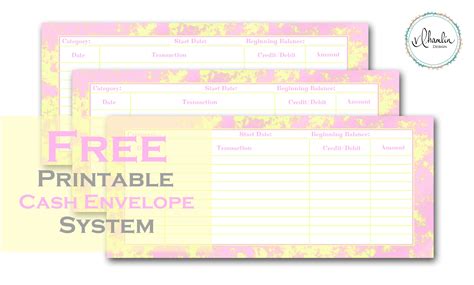 Free Printable Cash Envelope System - Strawberry Lemonade - Food Life Design