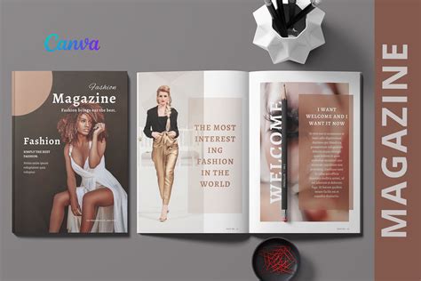 Fashion Magazine Layout By Design Zone | TheHungryJPEG