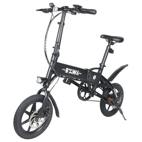 Megawheels EB01 Portable Folding Electric Moped Bicyc 240W Motor Black