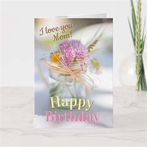 Birthday for Mom, Blessing and Bible Verse Card | Zazzle.com