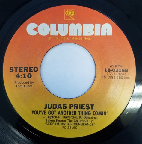 Judas Priest - You've Got Another Thing Comin' (1982, Vinyl) | Discogs