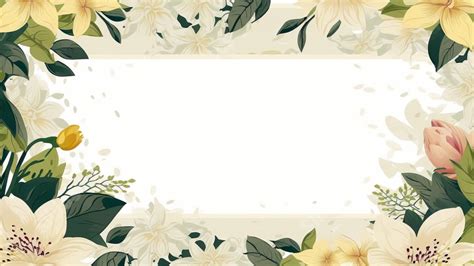 Best Watercolor Plant Border Powerpoint Background For Presentation - Slidesdocs.com