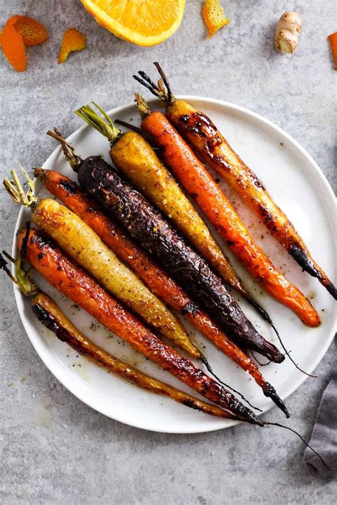 Rainbow Carrots Recipe | Roasted Carrots with Maple Ginger Sauce