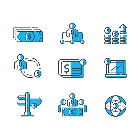 financial advisory icon set flat color 2026253 Vector Art at Vecteezy