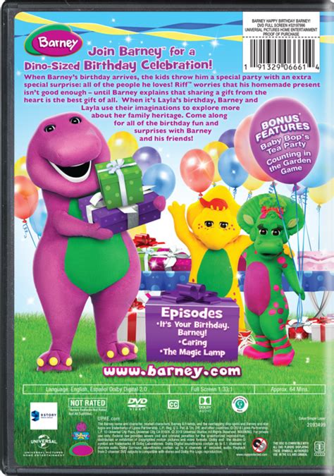 Barney Happy Birthday Barney Dvd