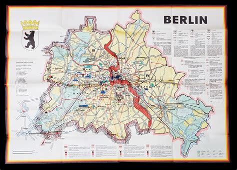 Berlin JRO-Sonderkarte. (Folding Map of Berlin Showing the Berlin Wall ...