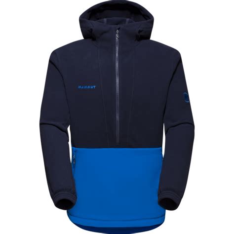 Mammut Innominata Light ML Hooded Half Zip Mens, Marine-Ice, S | Men's ...